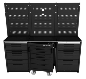 Einschub-Arbeitsplatte Edelstahl schwarz für TT400